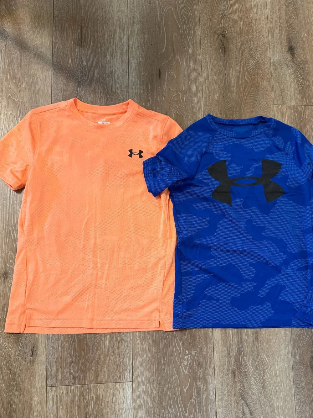 Under Armour Kids Short Sleeve Tees - Orange & Royal Blue Camo
